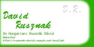 david rusznak business card